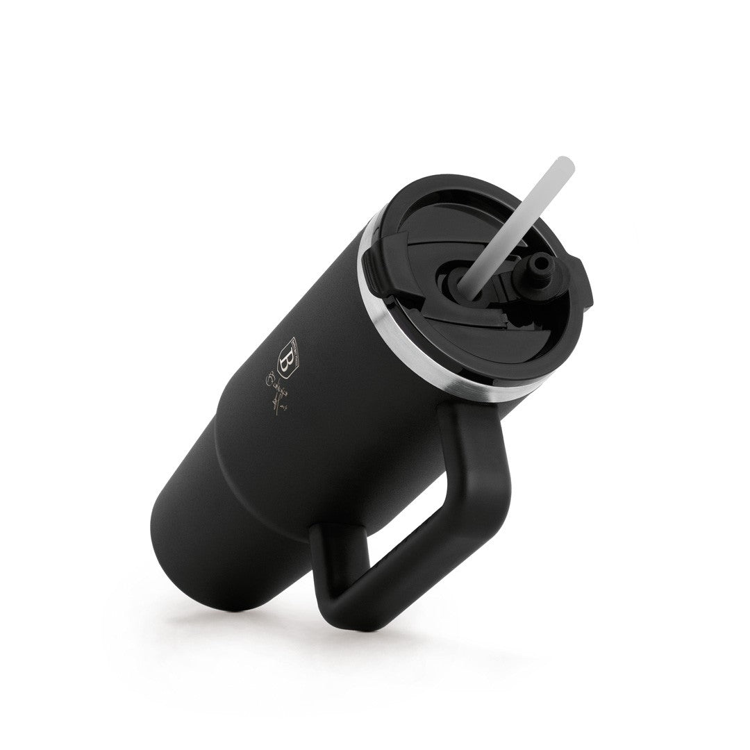 Berlinger Haus 1L Thermo Mug with Straw - Black