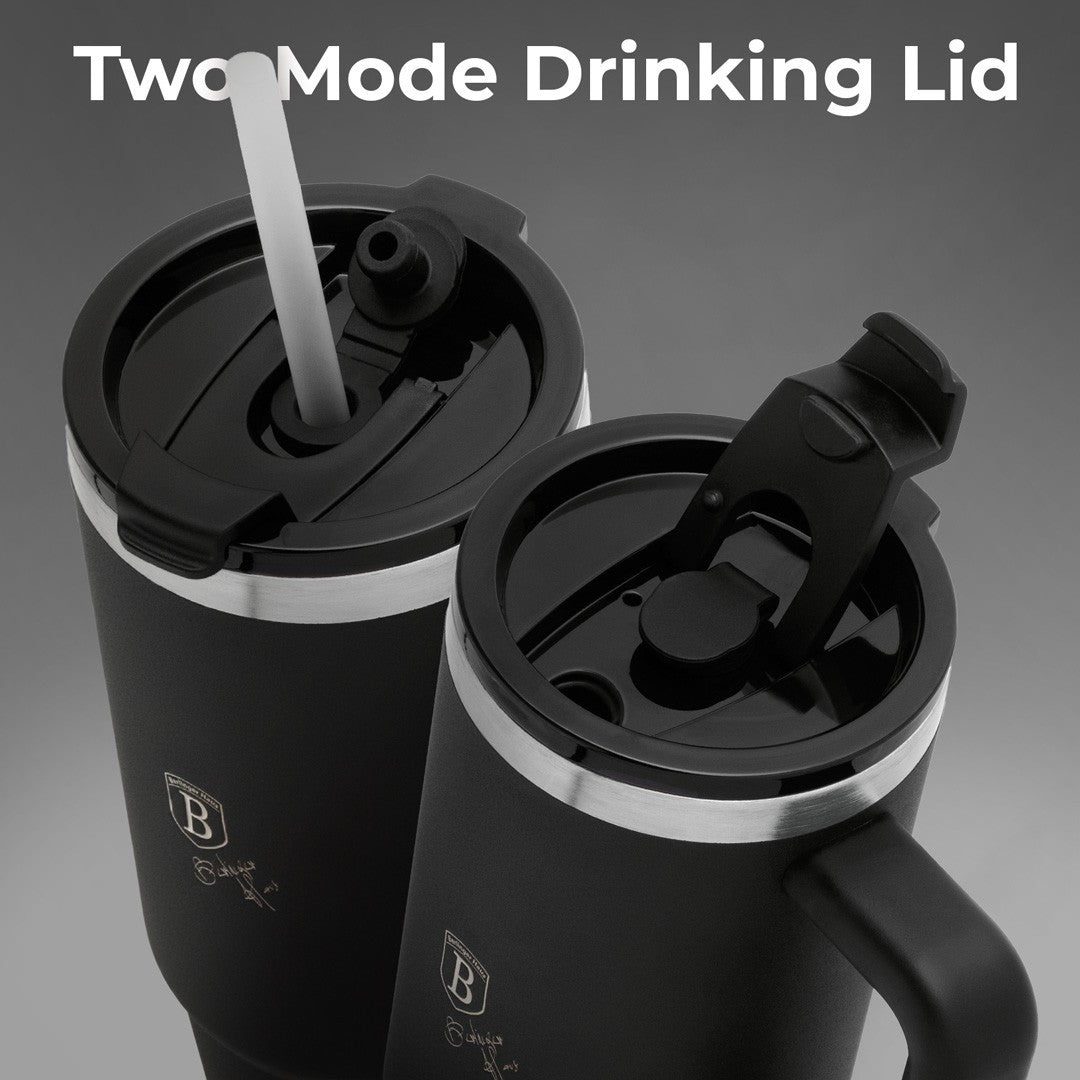 Berlinger Haus 1L Thermo Mug with Straw - Black
