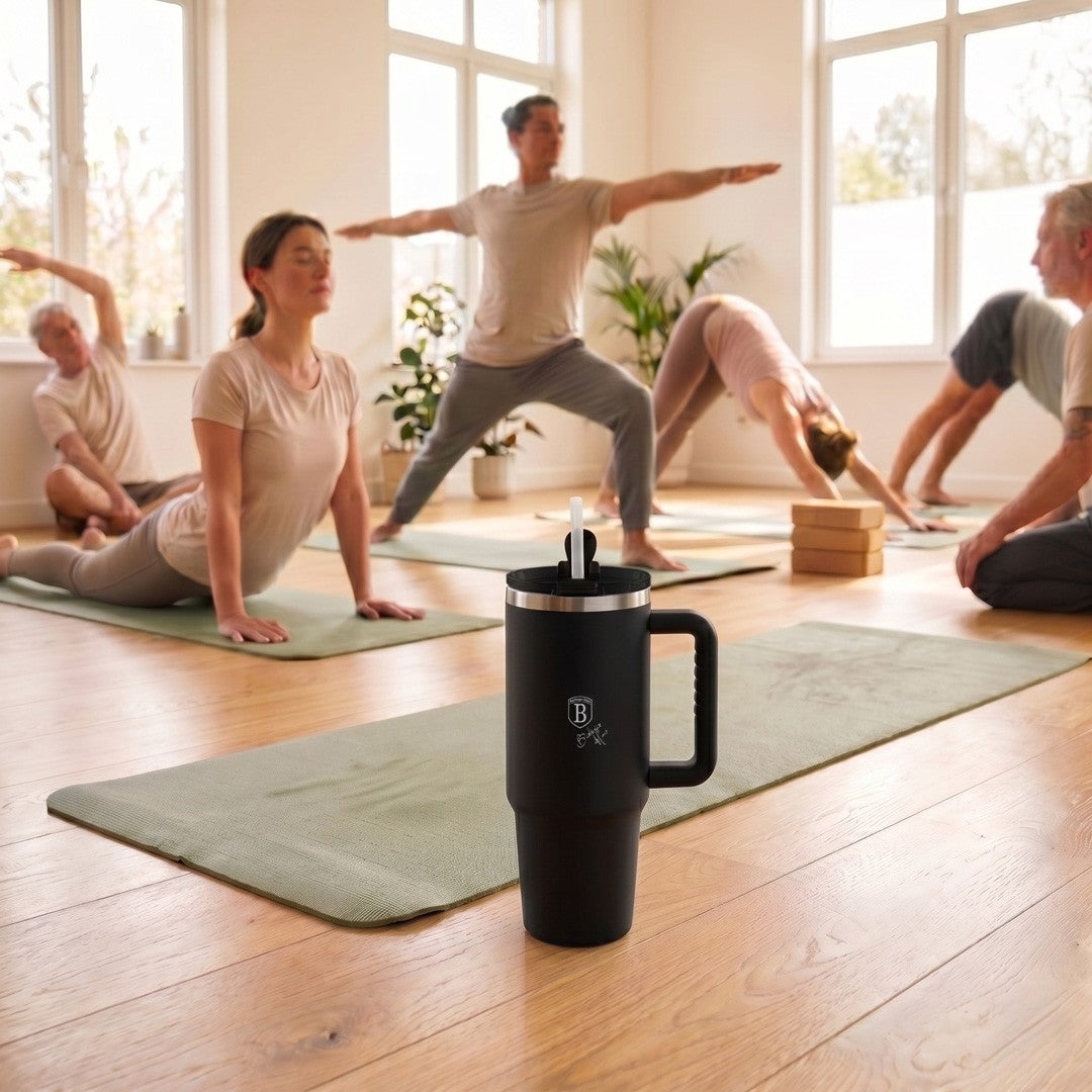 Berlinger Haus 1L Thermo Mug with Straw - Black