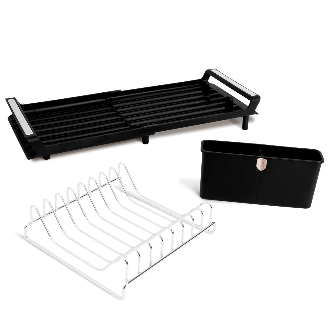 Berlinger Haus Adjustable Dish Rack – Black Rose