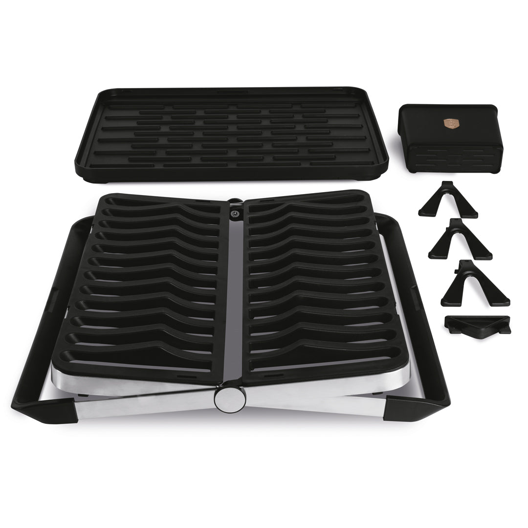 Berlinger Haus 48cm Foldable Dish Rack - Black Rose