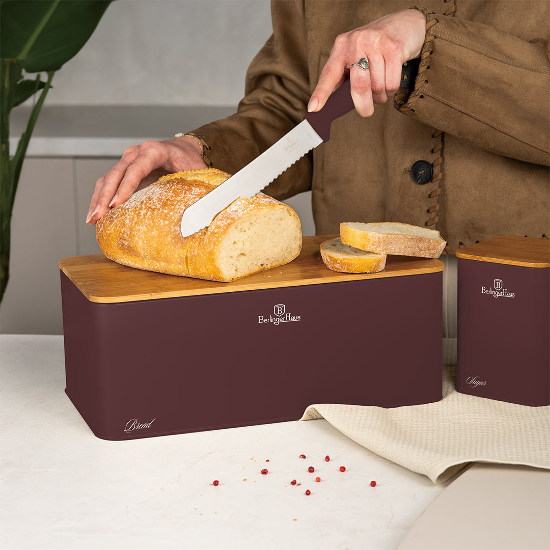 Berlinger Haus- 3 Piece Bread Box With Canister Set- Leanardo