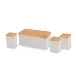Berlinger Haus- 3 Piece Bread Box With Canister Set-Matt Cream