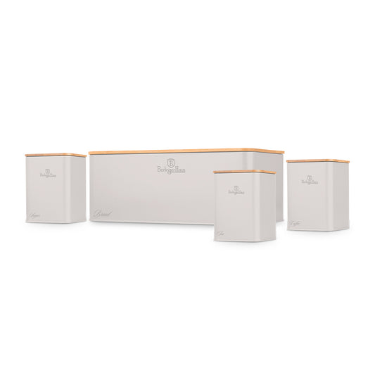 Berlinger Haus Bread Box with 3-Piece Canister Set – Sahara