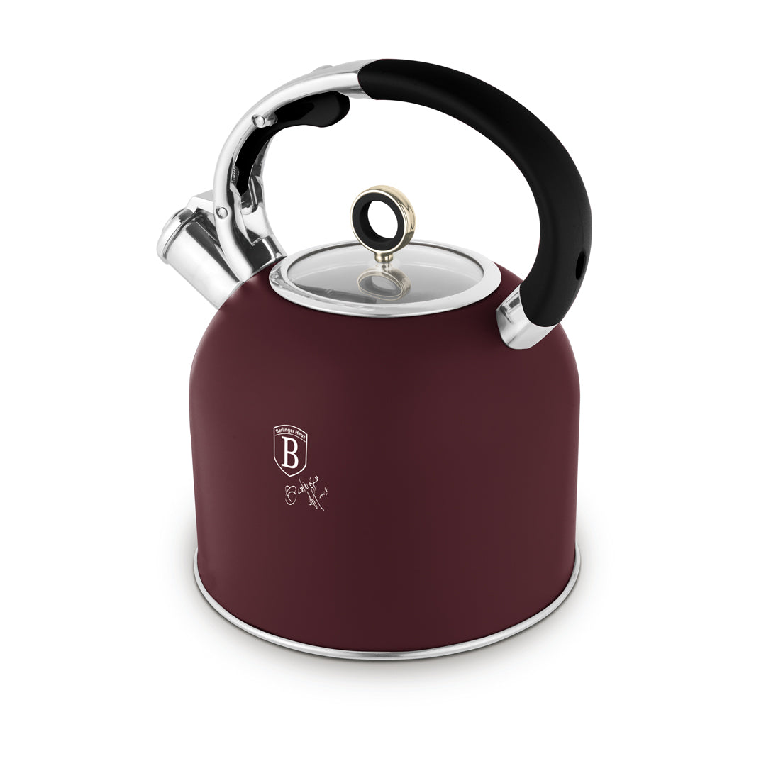 Berlinger Haus 3.0L Stainless Steel Whistling Kettle with Glass Lid – Leonardo