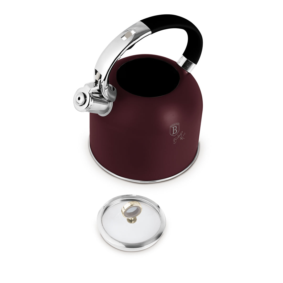 Berlinger Haus 3.0L Stainless Steel Whistling Kettle with Glass Lid – Leonardo