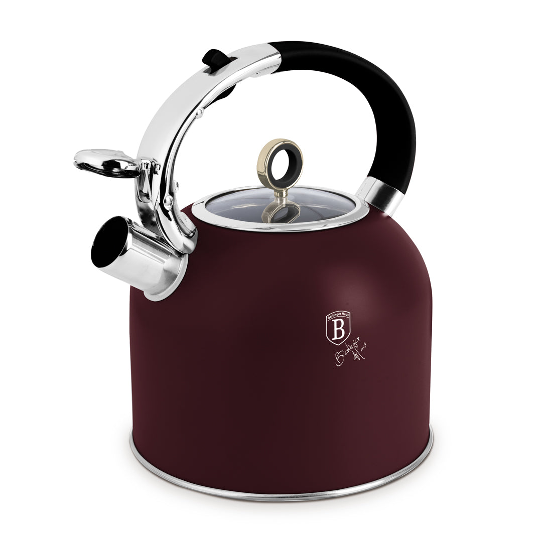 Berlinger Haus 3.0L Stainless Steel Whistling Kettle with Glass Lid – Leonardo
