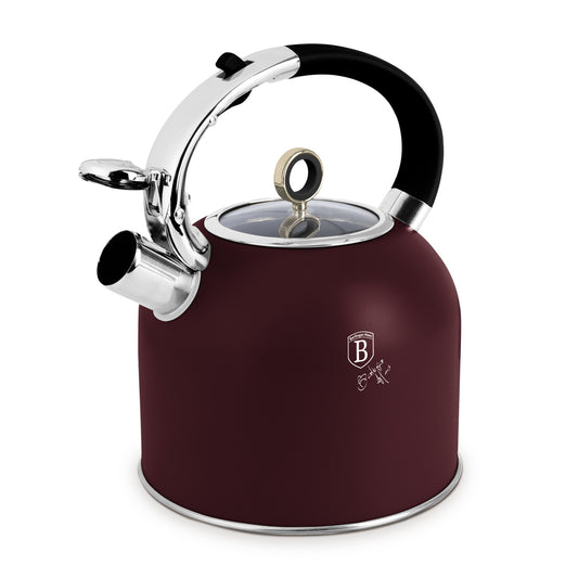Berlinger Haus 3.0L Stainless Steel Whistling Kettle with Glass Lid – Leonardo