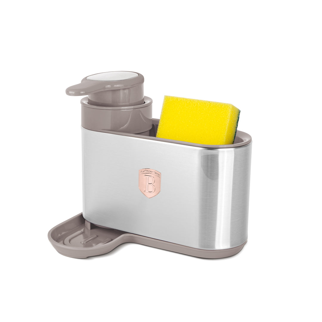 Berlinger Haus Soap Dispenser with Sponge Holder – Taupe