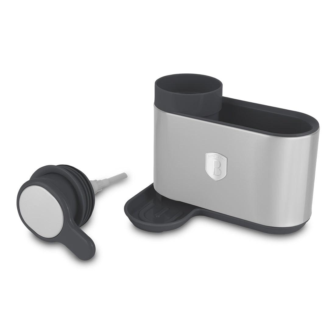 Berlinger Haus Soap Dispenser with Sponge Holder – Anthracite