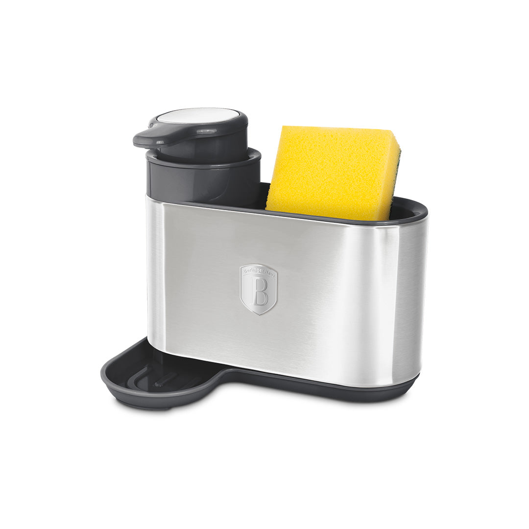 Berlinger Haus Soap Dispenser with Sponge Holder – Anthracite