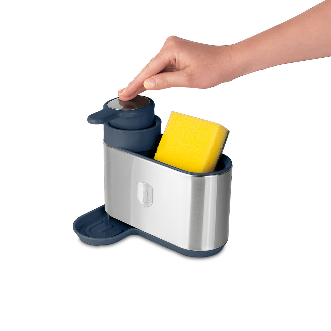 Berlinger Haus Soap Dispenser with Sponge Holder – Deep Sea