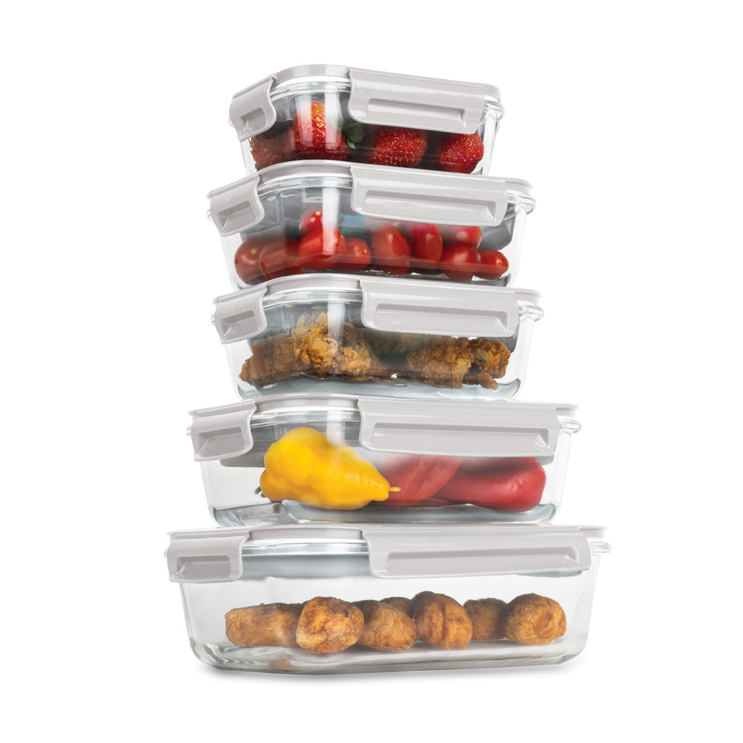Berlinger Haus 5-Piece Glass Food Container Set - Sahara