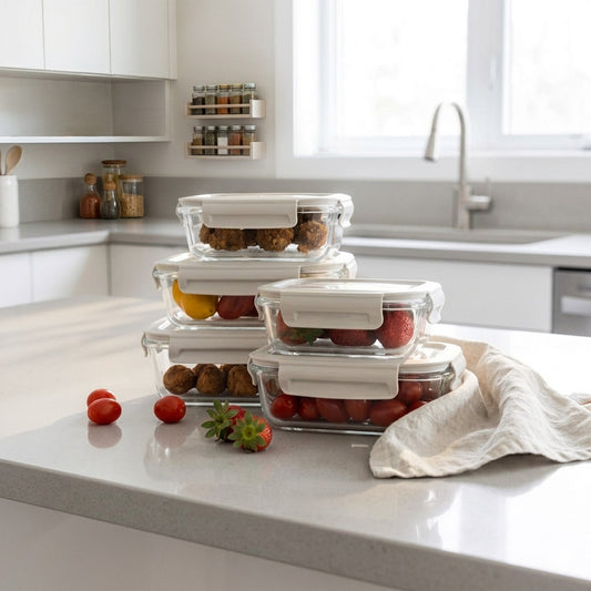 Berlinger Haus 5-Piece Glass Food Container Set - Sahara