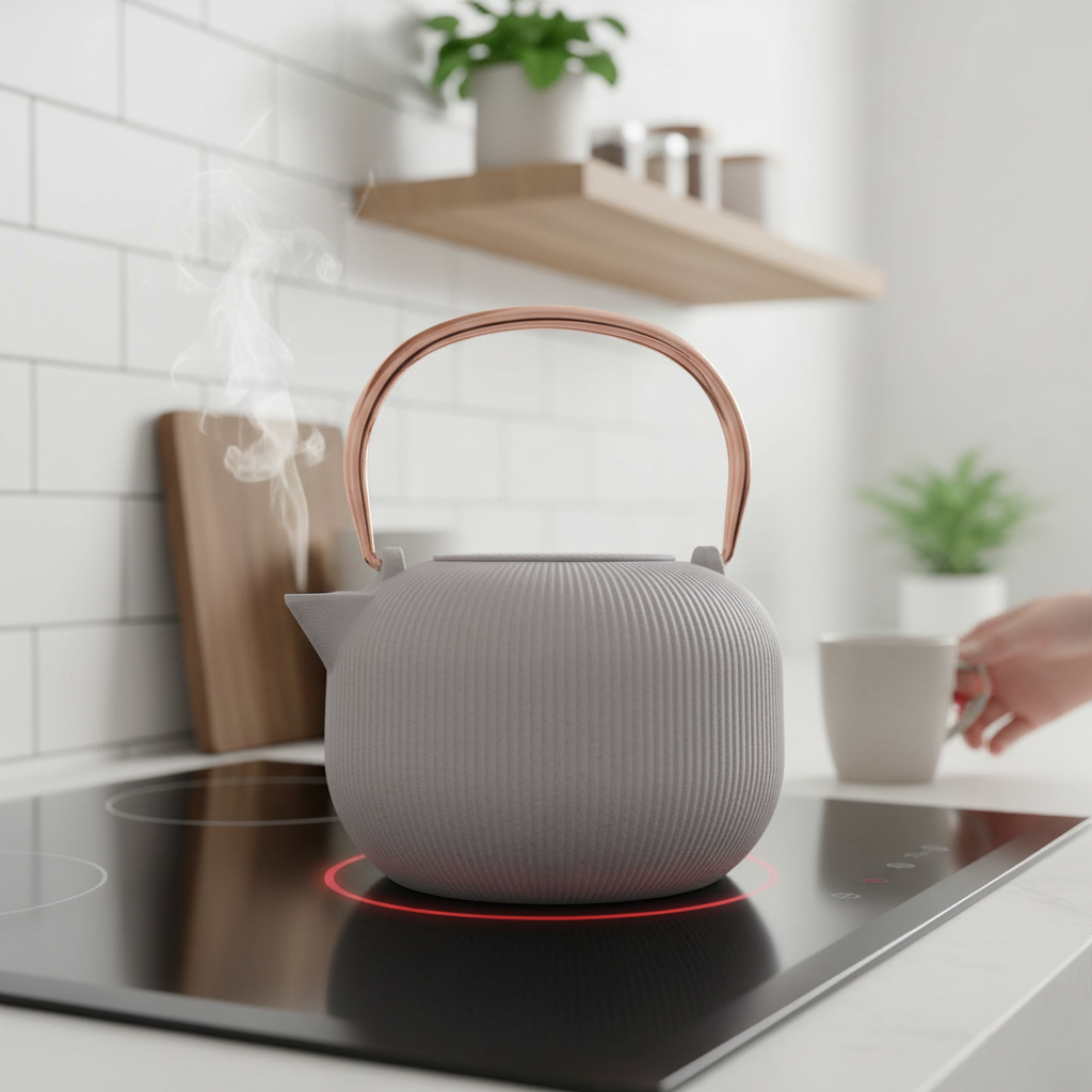 Berlinger Haus 1L Cast Iron Tea Pot Kettle – Taupe