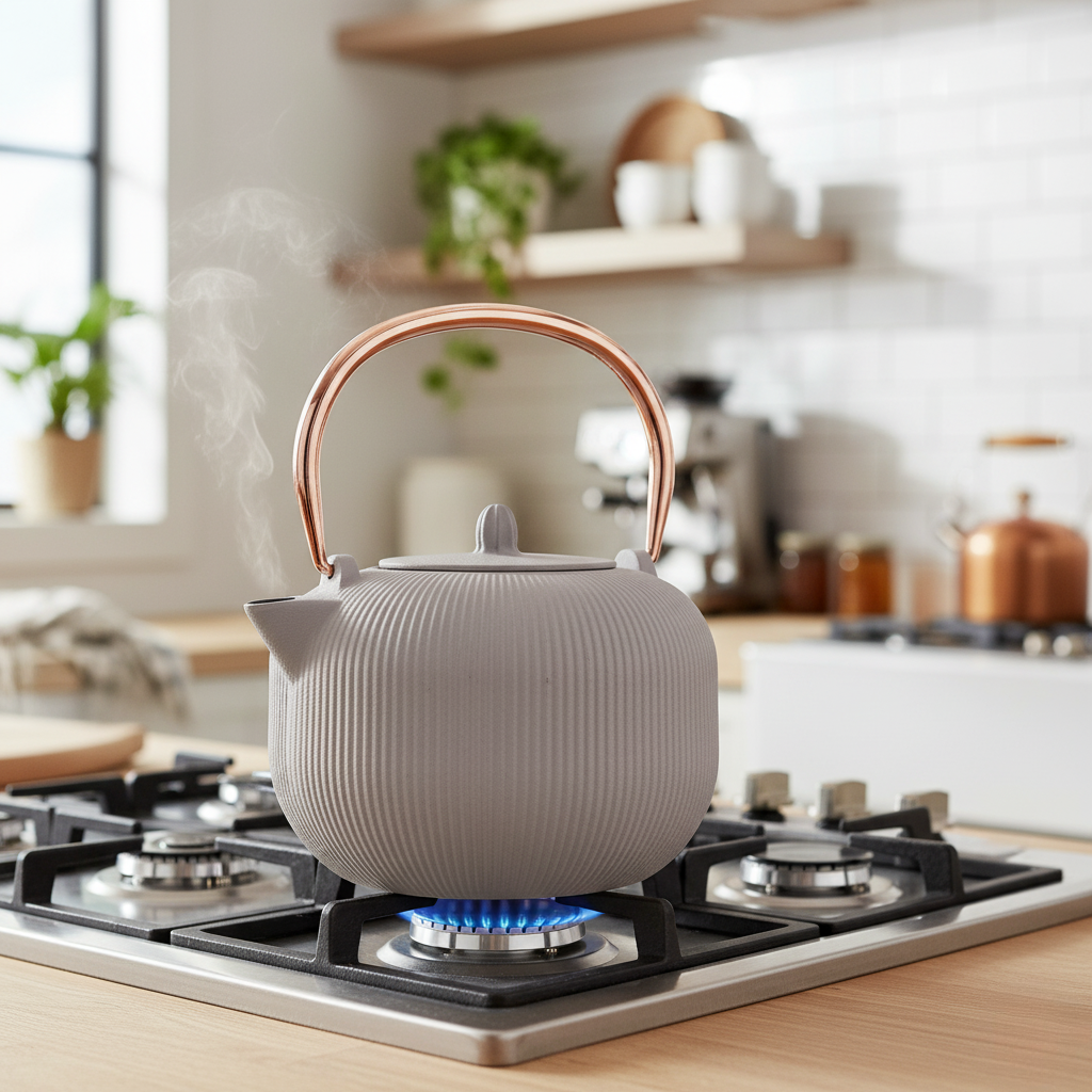 Berlinger Haus 1L Cast Iron Tea Pot Kettle – Taupe