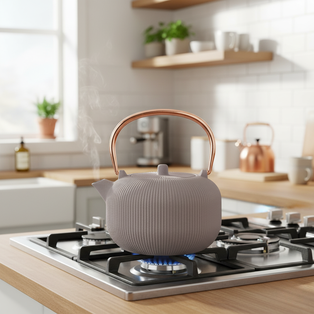 Berlinger Haus 1L Cast Iron Tea Pot Kettle – Taupe