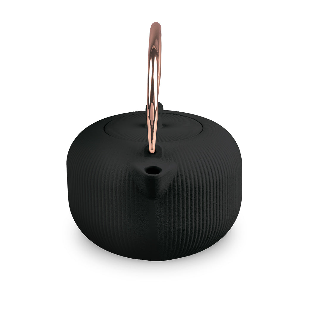 Berlinger Haus 1L Cast Iron Tea Pot Kettle – Black Rose