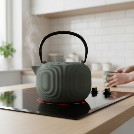 Berlinger Haus 1L Cast Iron Tea Pot Kettle – Matt Green