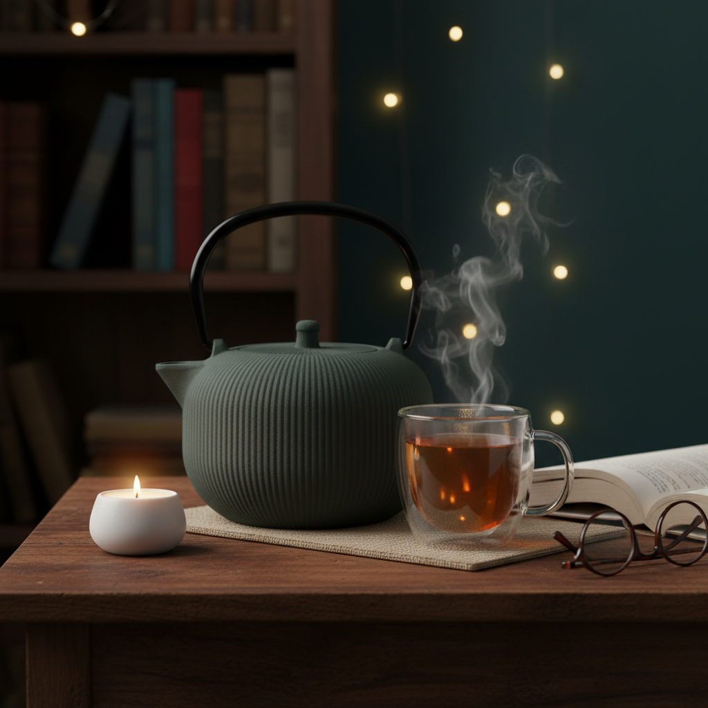 Berlinger Haus 1L Cast Iron Tea Pot Kettle – Matt Green