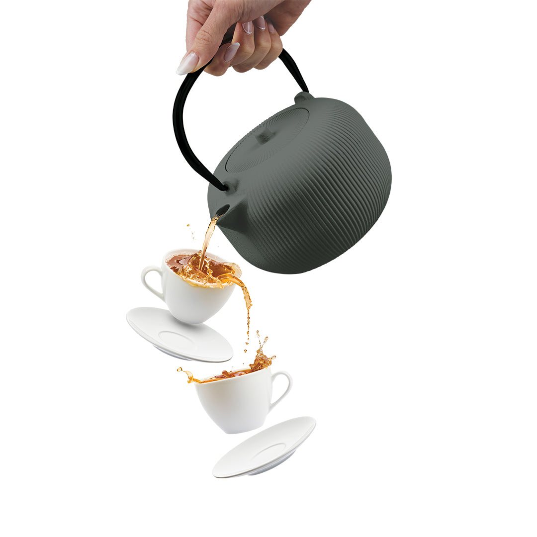 Berlinger Haus 1L Cast Iron Tea Pot Kettle – Matt Green
