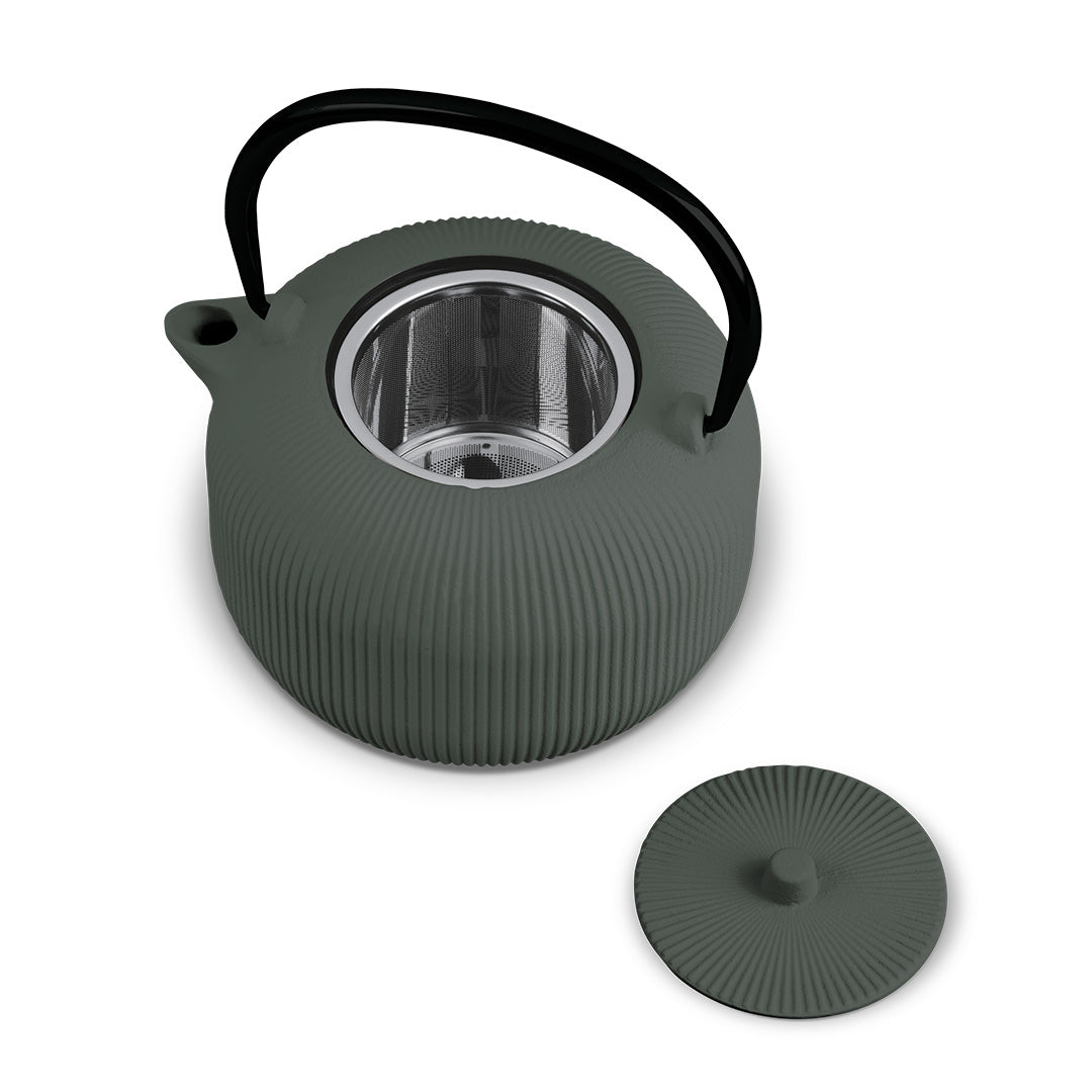 Berlinger Haus 1L Cast Iron Tea Pot Kettle – Matt Green