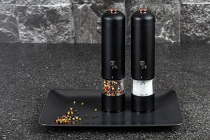 Berlinger Haus 2-Piece Electric Pepper and Salt Mill Set - Black Rose