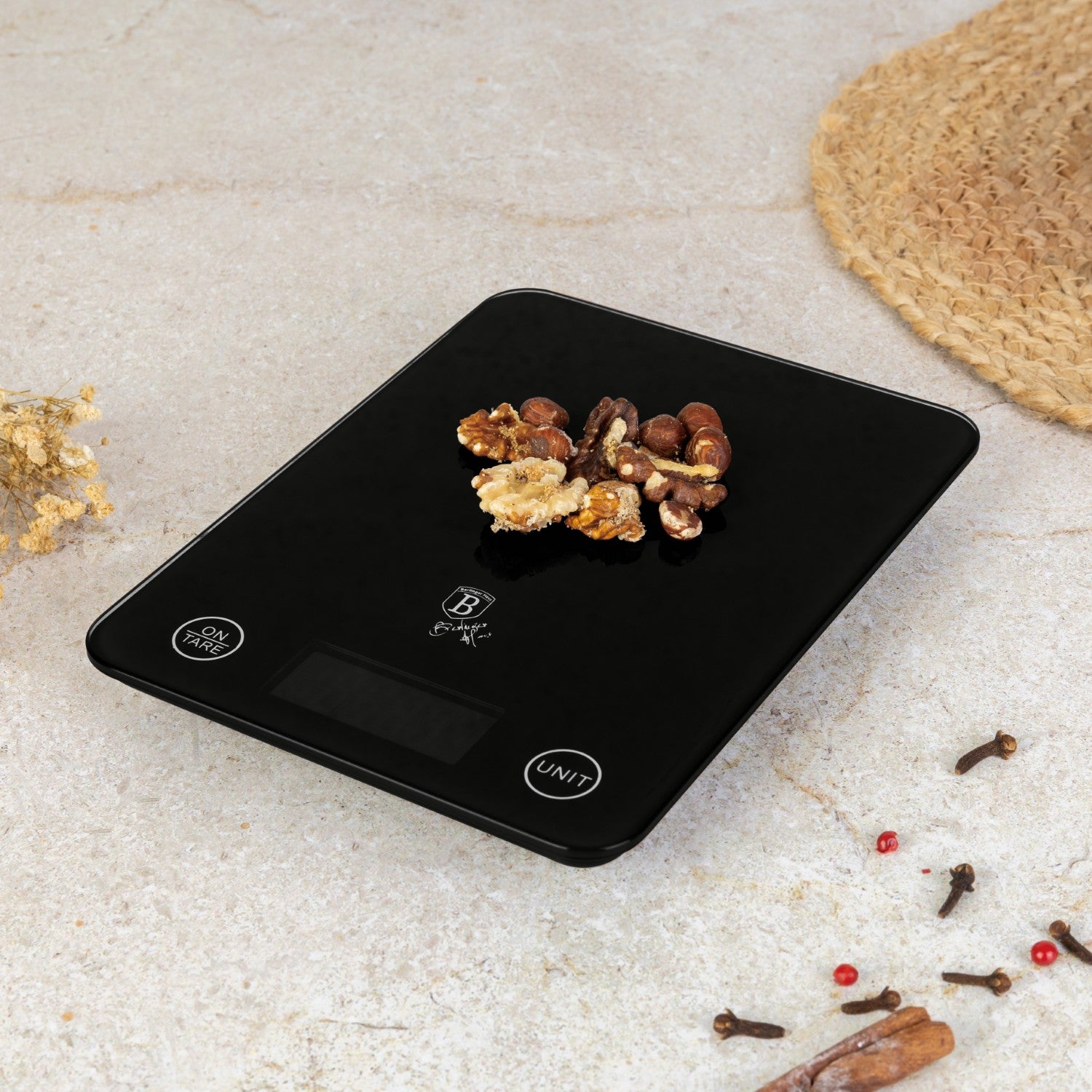 Berlinger Haus Digital Glass Kitchen Scale 5kg - Matte Black