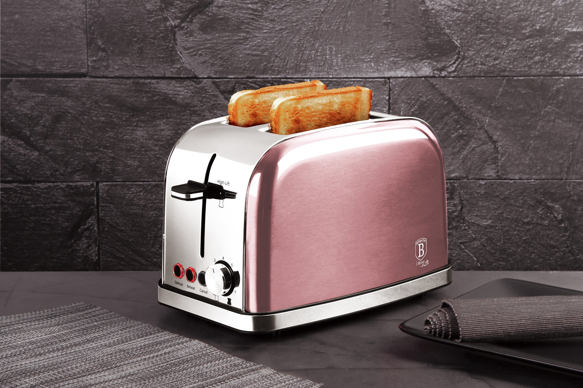 Berlinger Haus 2-Slice Stainless Steel Toaster - i-ROSE