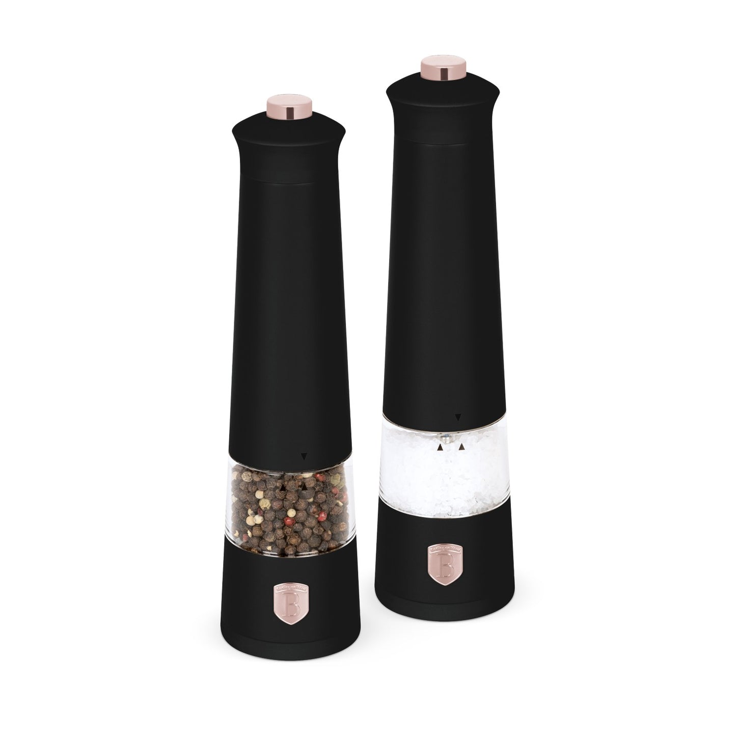 Berlinger Haus 2-Piece Electric Salt & Pepper Mill Set – Black Rose