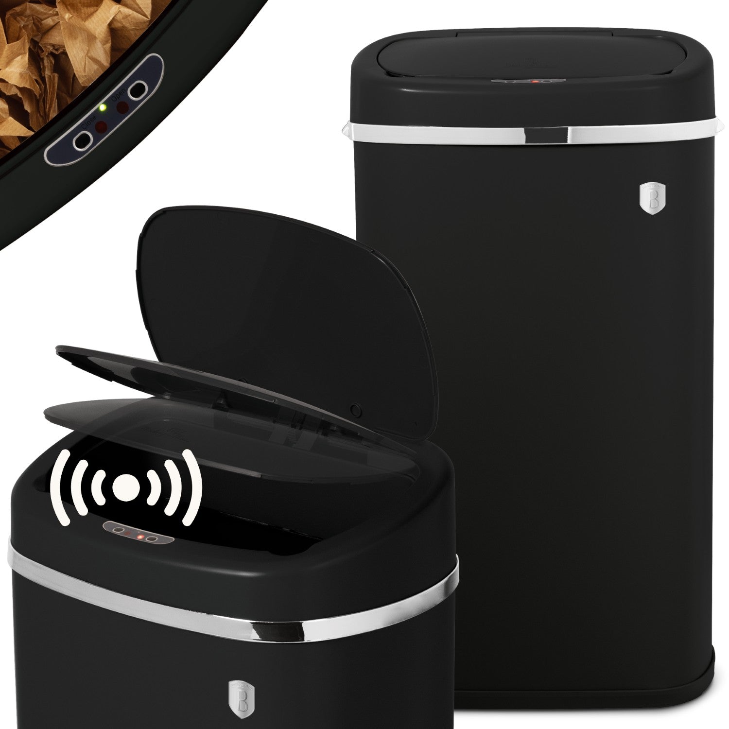 Berlinger Haus 58 L Sensor Bin - Matt Black
