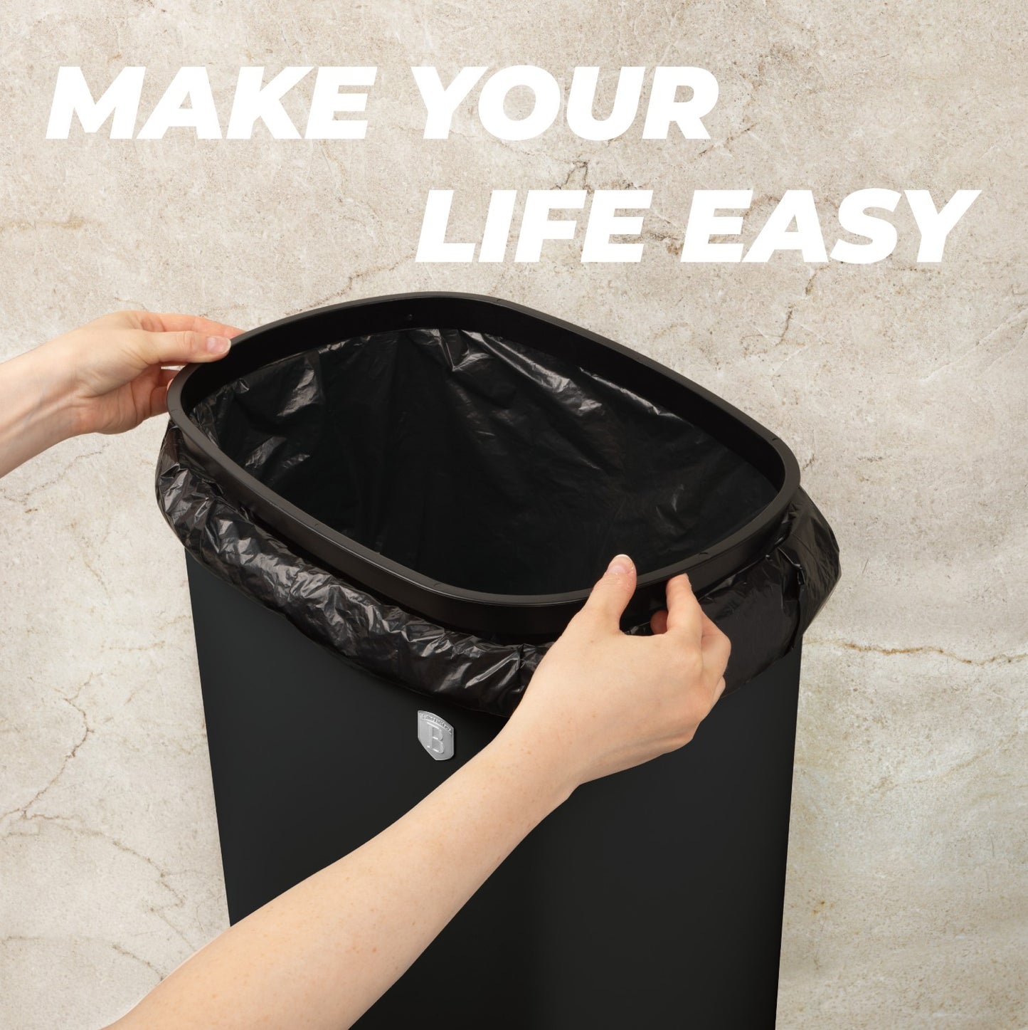 Berlinger Haus 58 L Sensor Bin - Matt Black