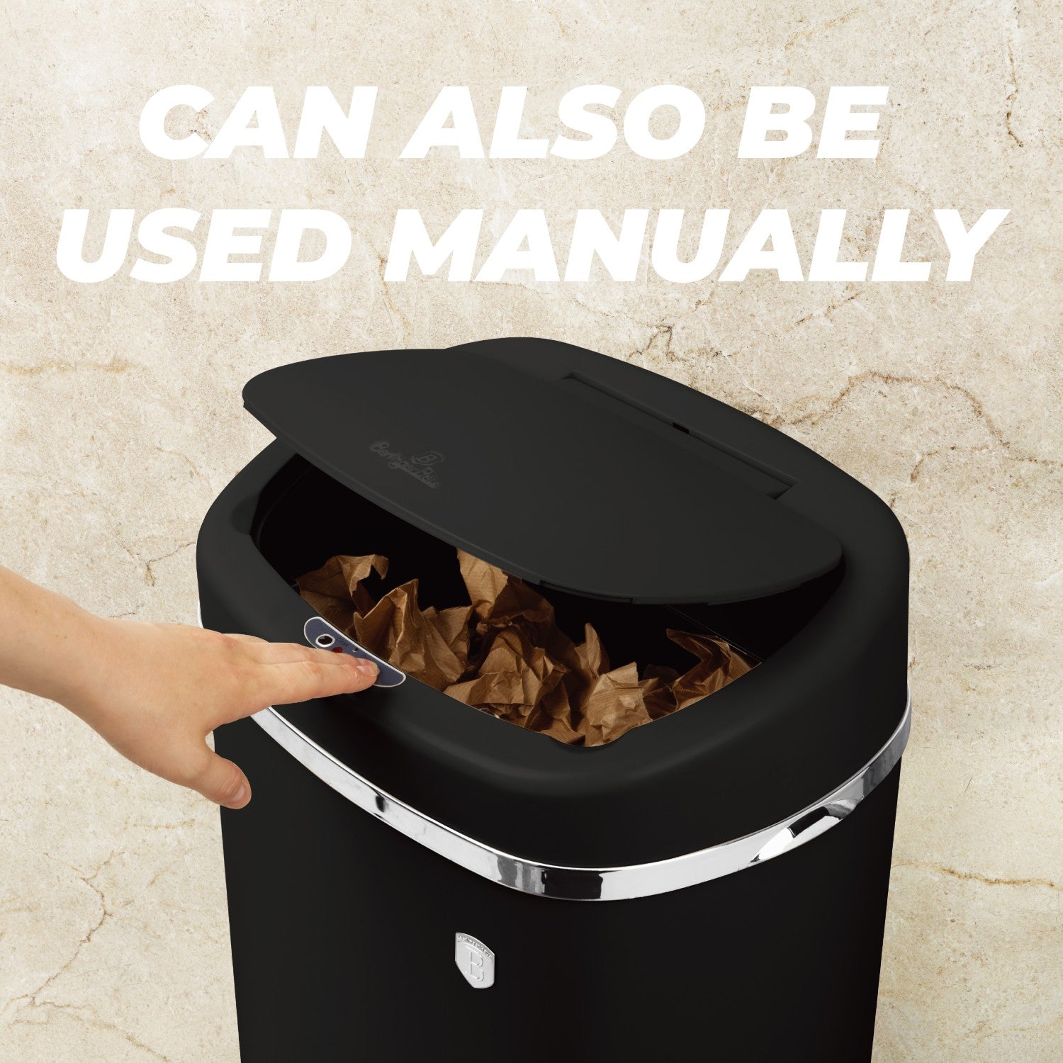 Berlinger Haus 58 L Sensor Bin - Matt Black