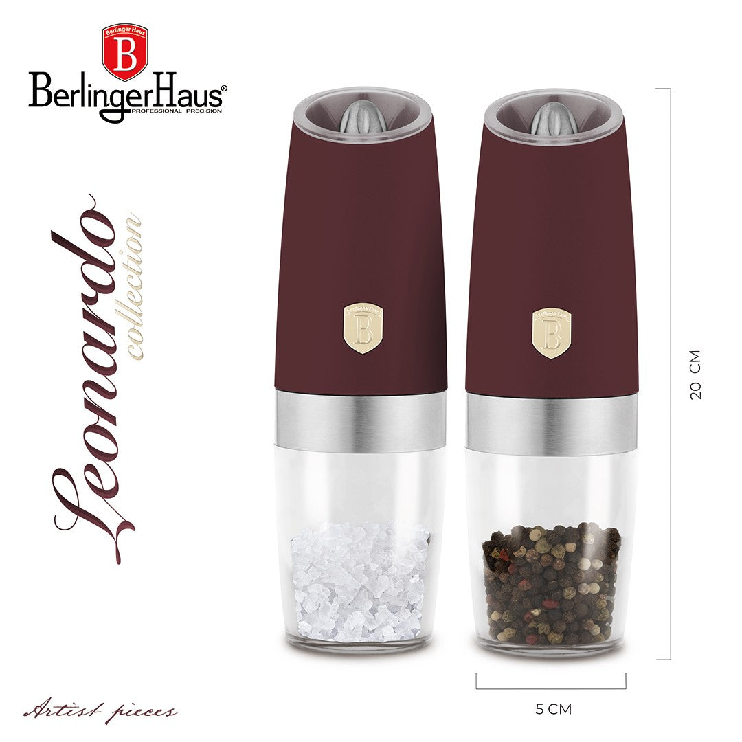 Berlinger Haus 2-Piece Gravity Pepper and Salt Mill Set - Leonardo