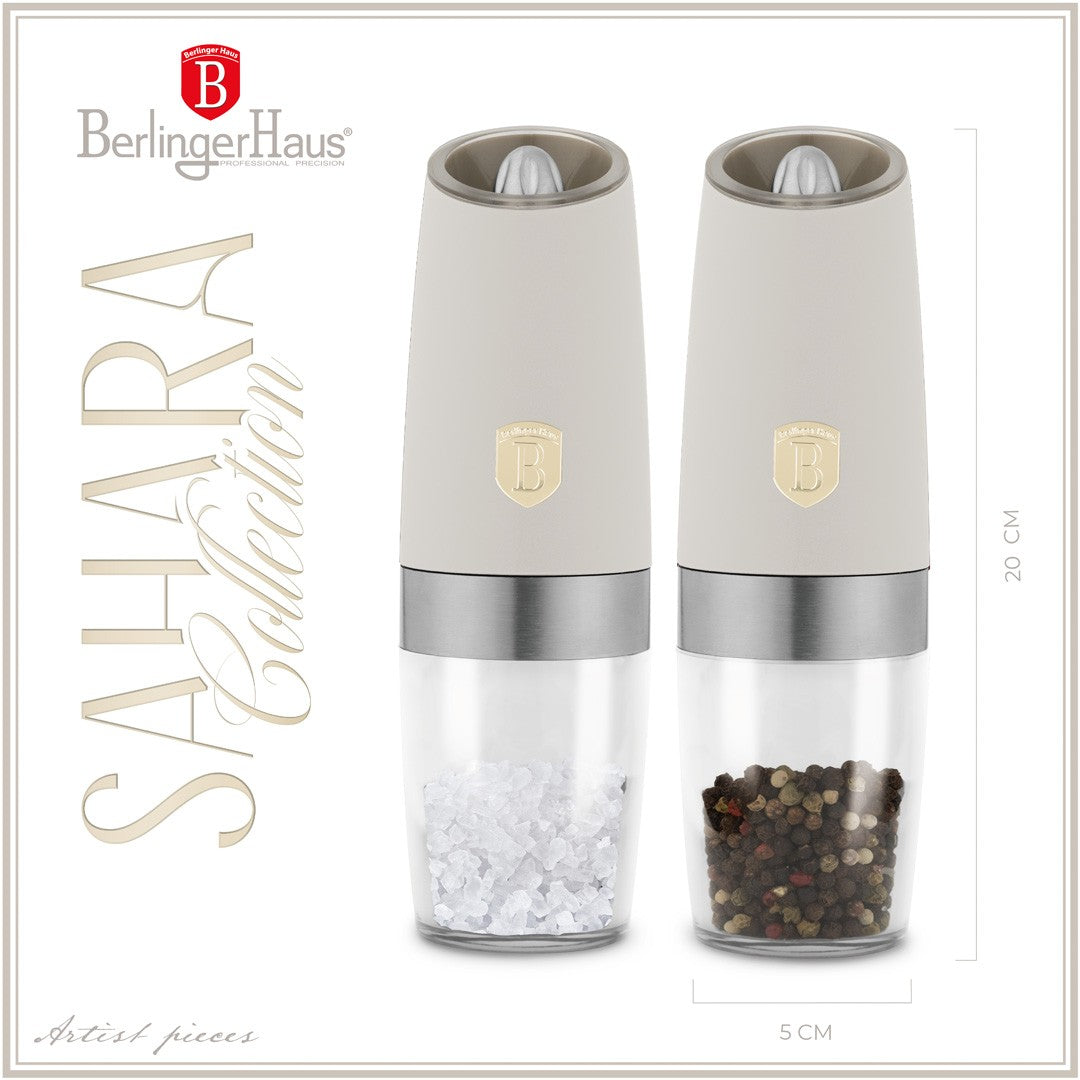 Berlinger Haus 2-Piece Gravity Pepper and Salt Mill Set - Sahara