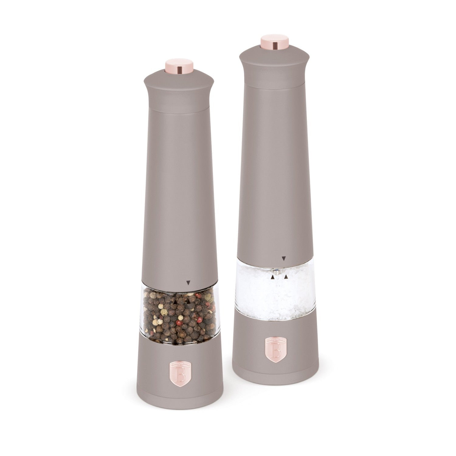 Berlinger Haus 2-Piece Electric Pepper and Salt Mill Set - Taupe