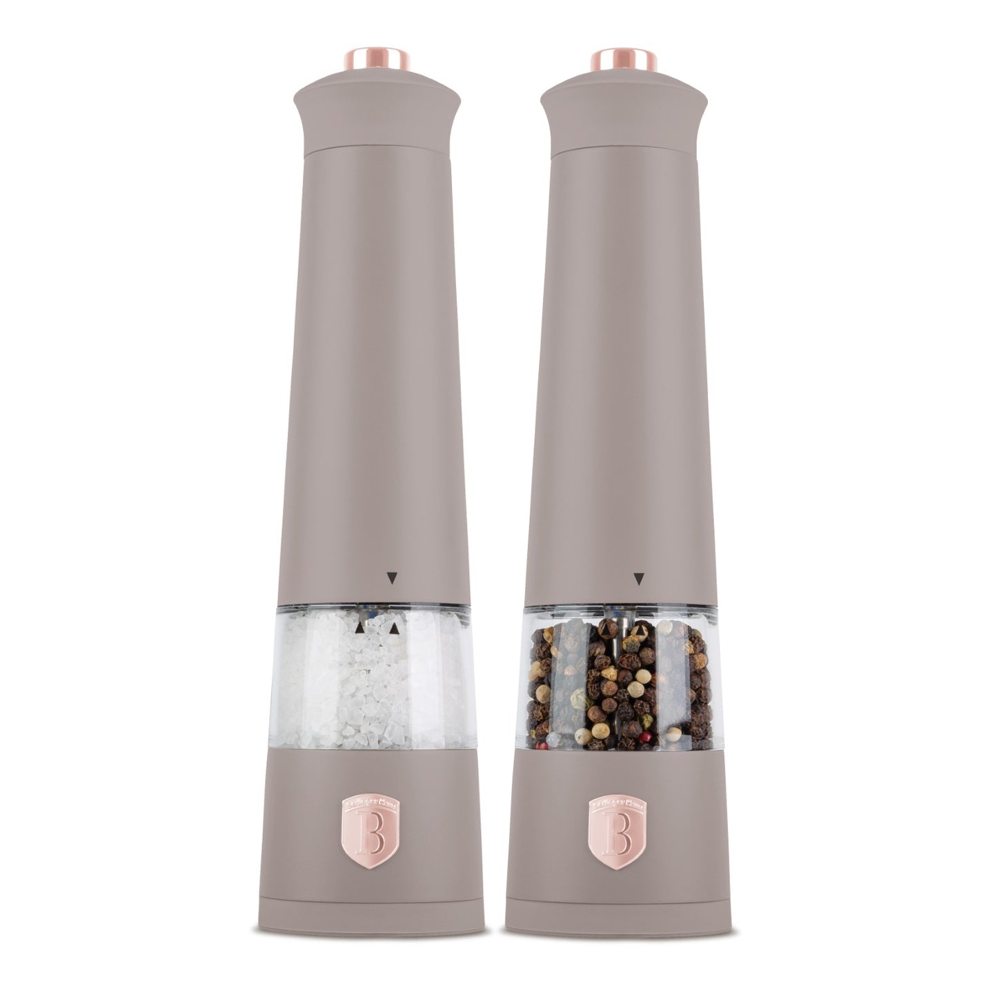 Berlinger Haus 2-Piece Electric Pepper and Salt Mill Set - Taupe