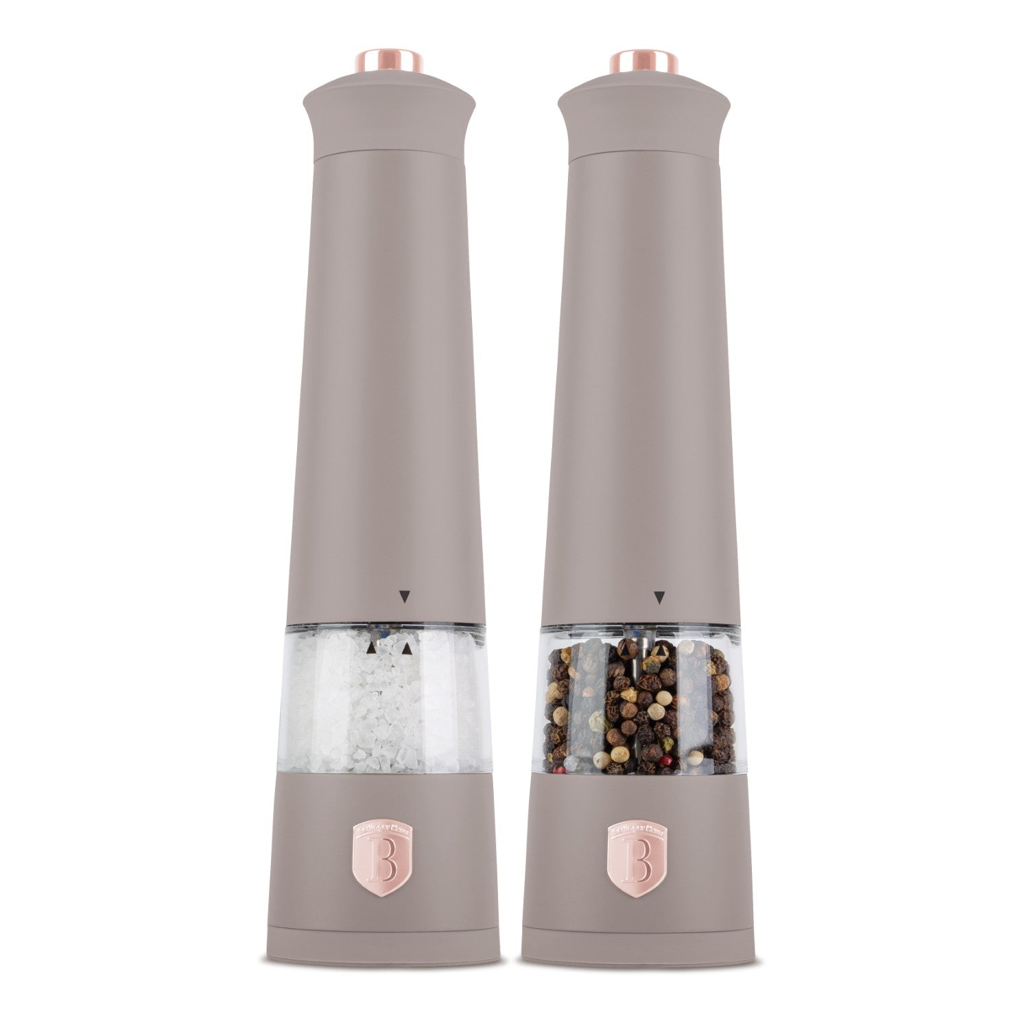 Berlinger Haus 2-Piece Electric Pepper and Salt Mill Set - Taupe