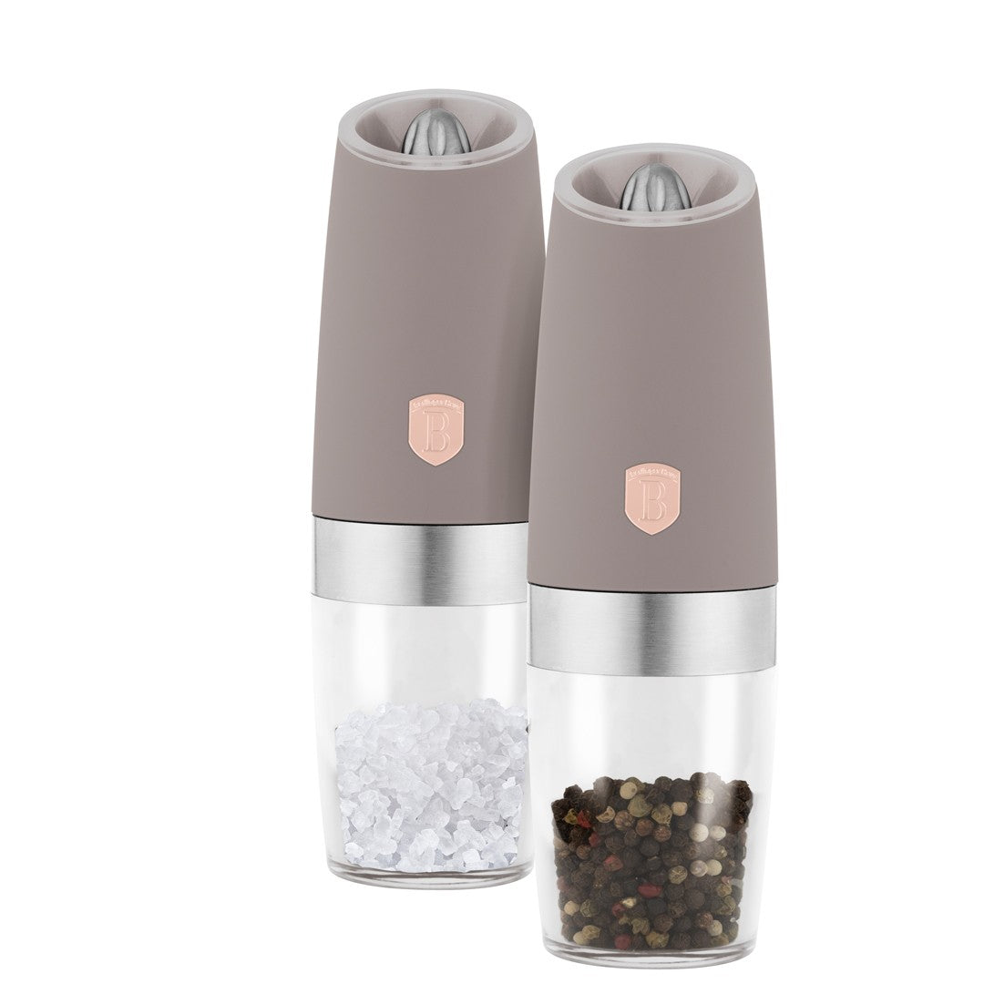 Berlinger Haus 2-Piece Gravity Pepper and Salt Mill Set - Taupe