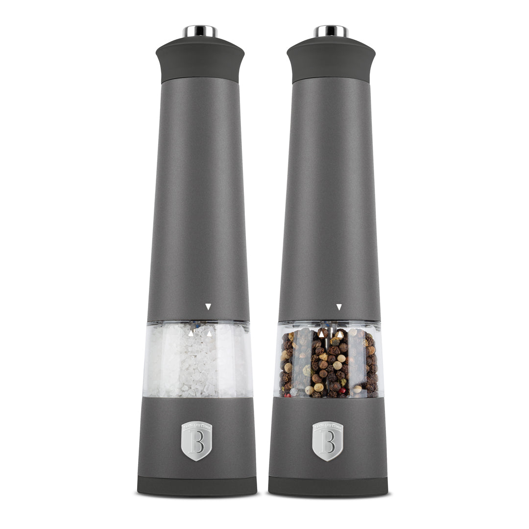 Berlinger Haus 2-Piece Electric Pepper and Salt Mill Set - Matt Anthracite