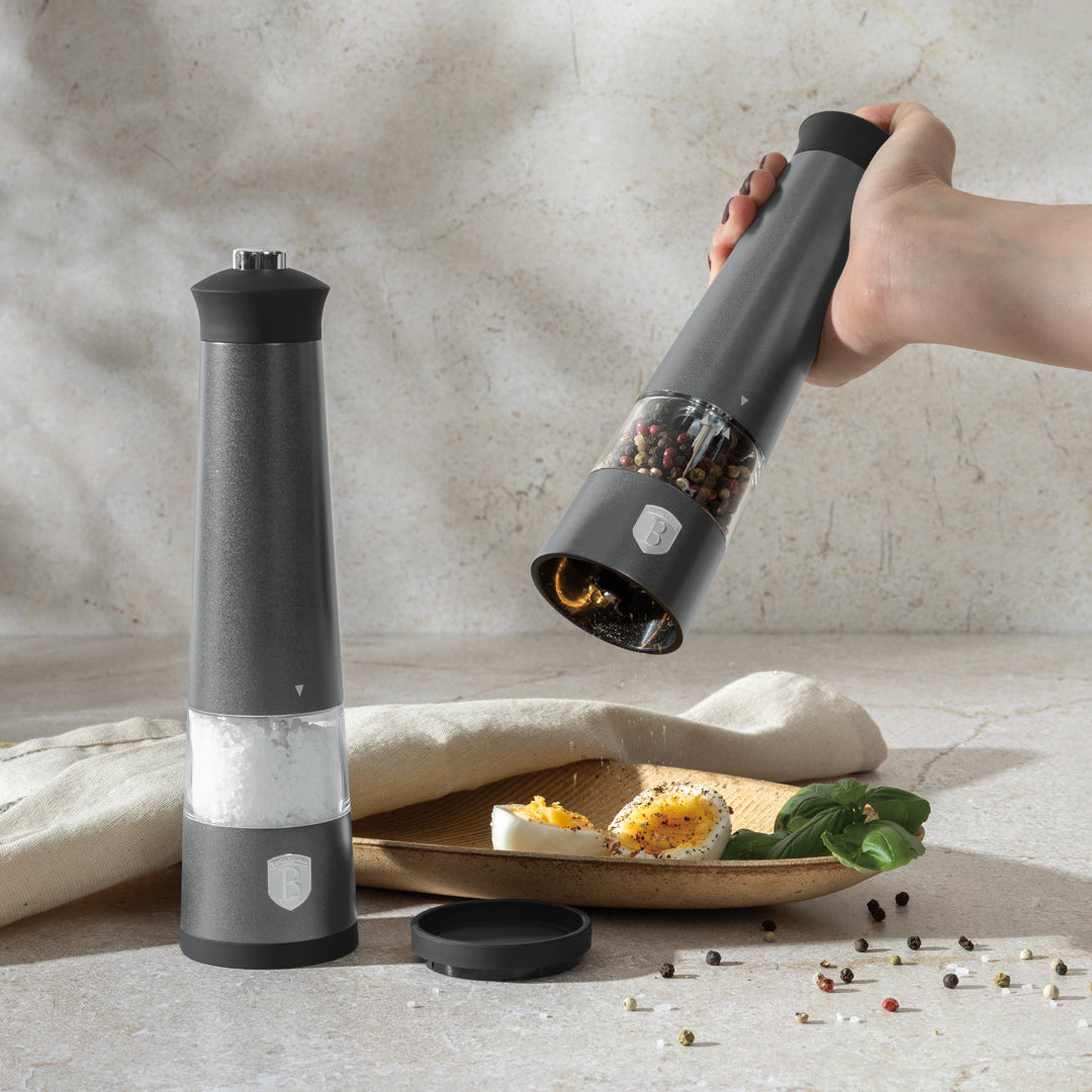 Berlinger Haus 2-Piece Electric Pepper and Salt Mill Set - Matt Anthracite