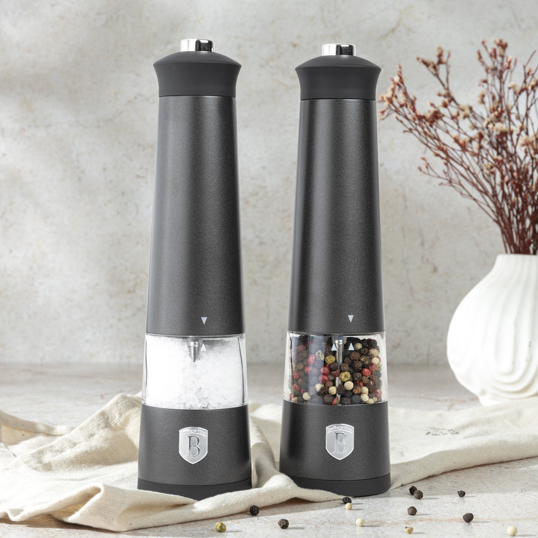 Berlinger Haus 2-Piece Electric Pepper and Salt Mill Set - Matt Anthracite