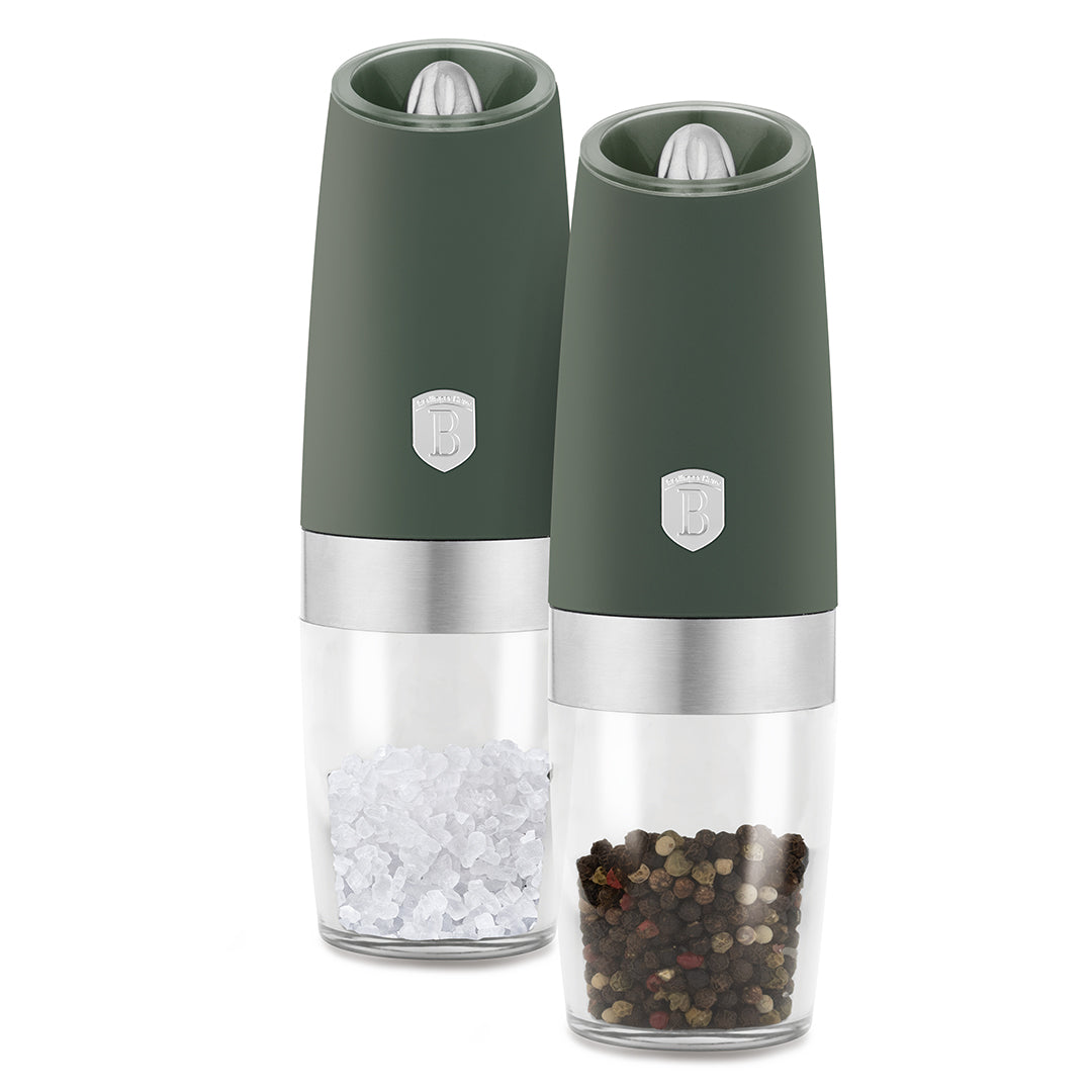 Berlinger Haus 2-Piece Gravity Pepper and Salt Mill Set - Matt Green
