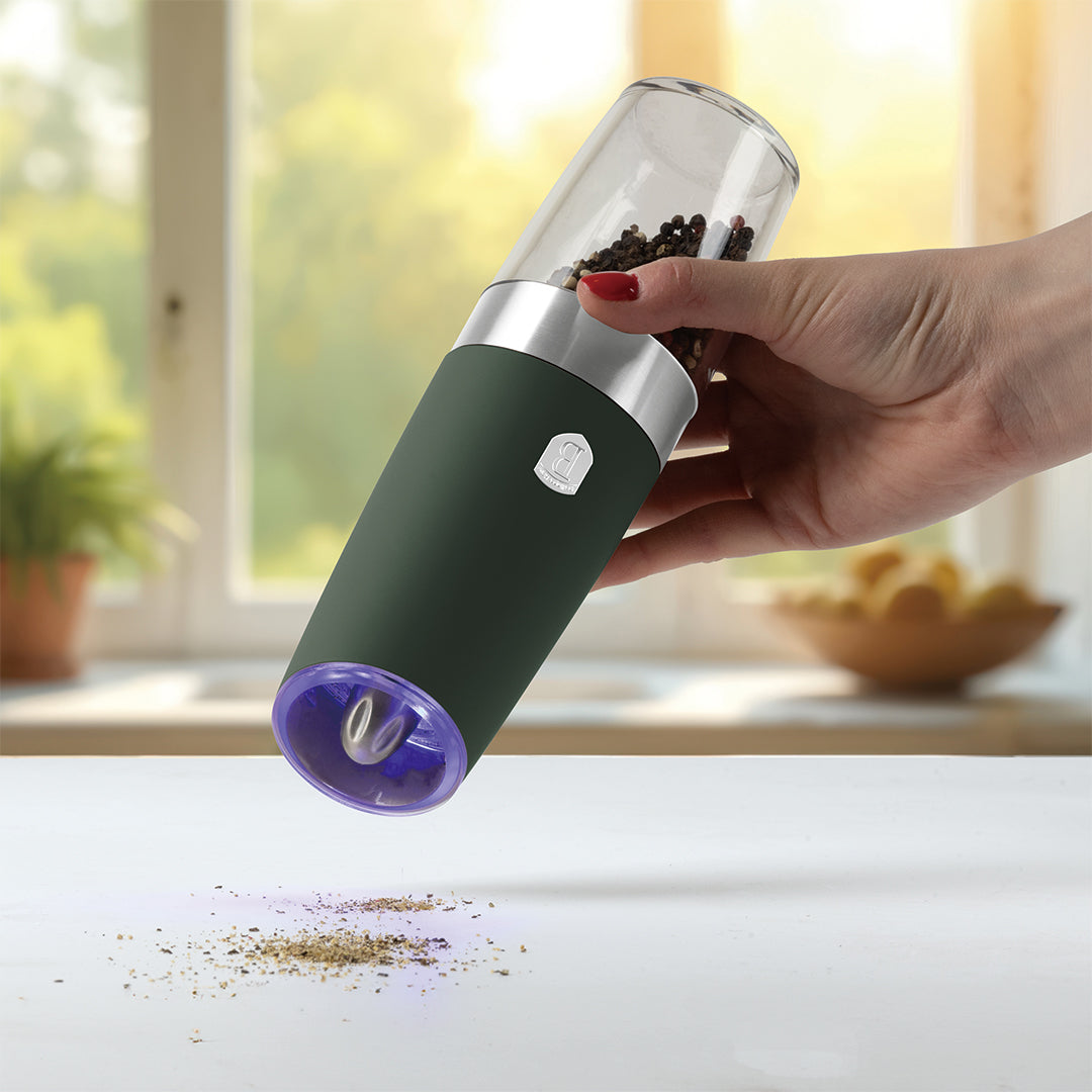 Berlinger Haus 2-Piece Gravity Pepper and Salt Mill Set - Matt Green