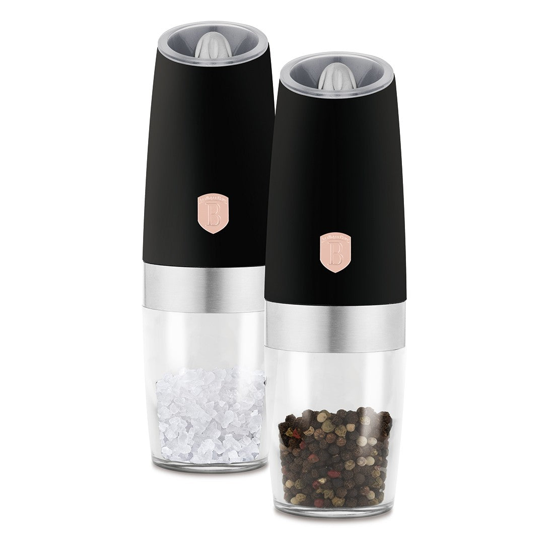 Berlinger Haus 2-Piece Gravity Pepper and Salt Mill Set - Black Rose