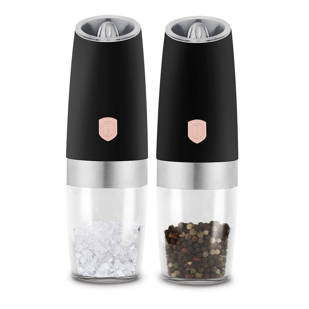 Berlinger Haus 2-Piece Gravity Pepper and Salt Mill Set - Black Rose