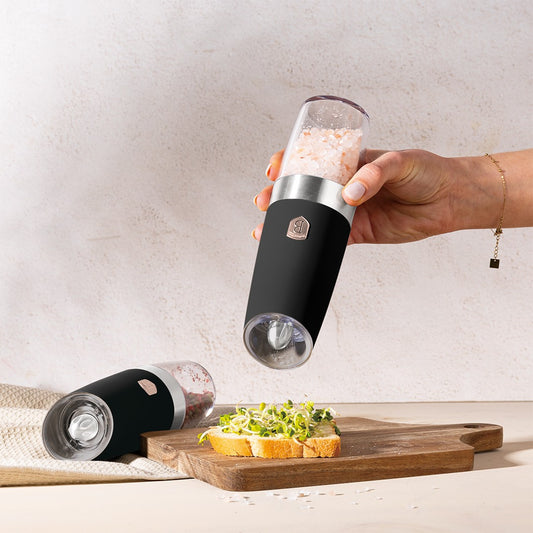 Berlinger Haus 2-Piece Gravity Pepper and Salt Mill Set - Black Rose