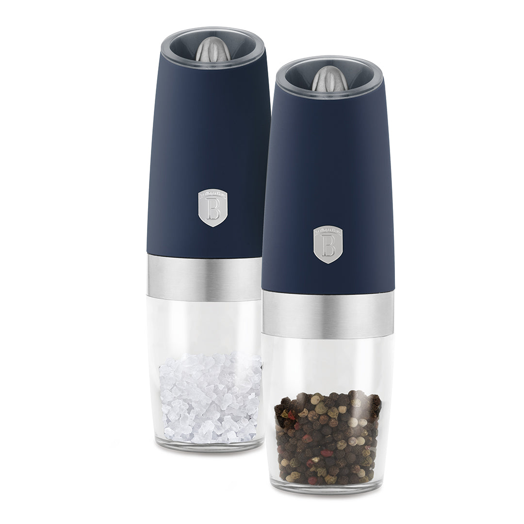 Berlinger Haus 2-Piece Gravity Pepper and Salt Mill Set - Matt Blue