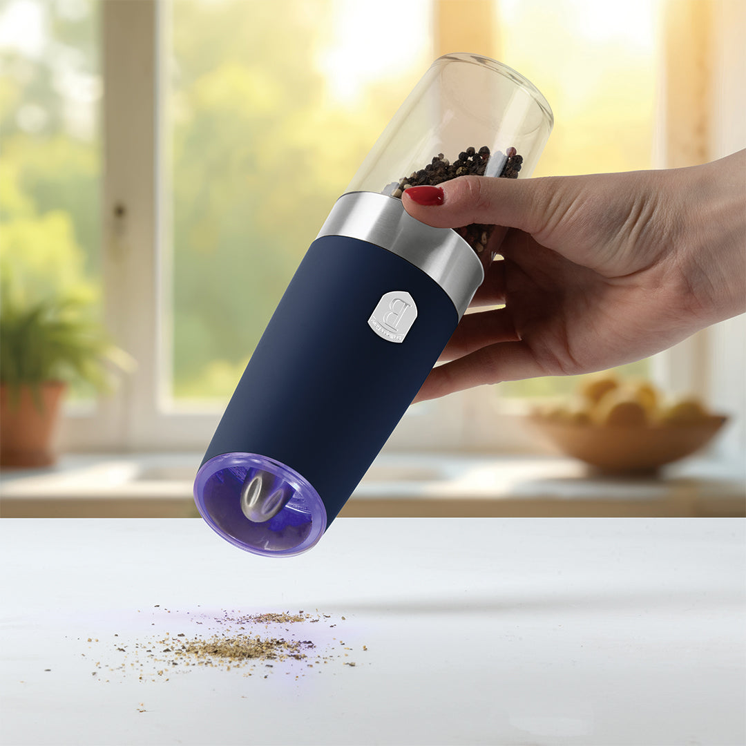 Berlinger Haus 2-Piece Gravity Pepper and Salt Mill Set - Matt Blue