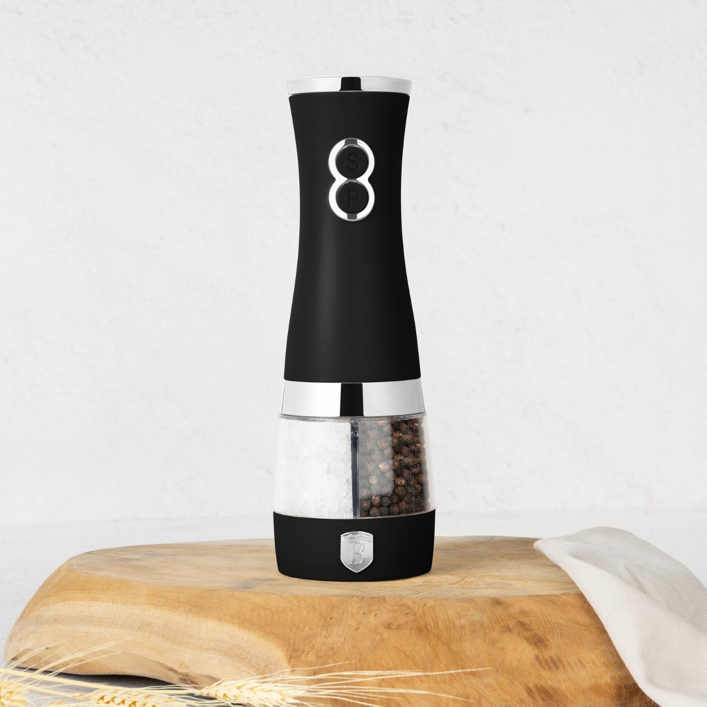Berlinger Haus 2-in-1 Electric Pepper and Salt Mill - Matte Black